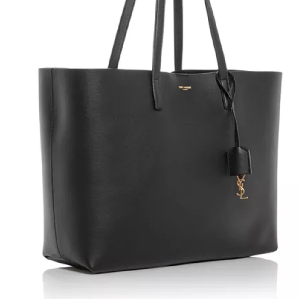 Yves Saint Laurent Black Leather Tote Bag
